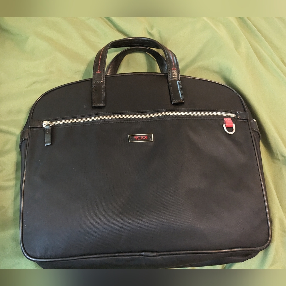 Tumi VOYAGEUR Cornwall Brief Business Shoulder Bag Black Nylon Used